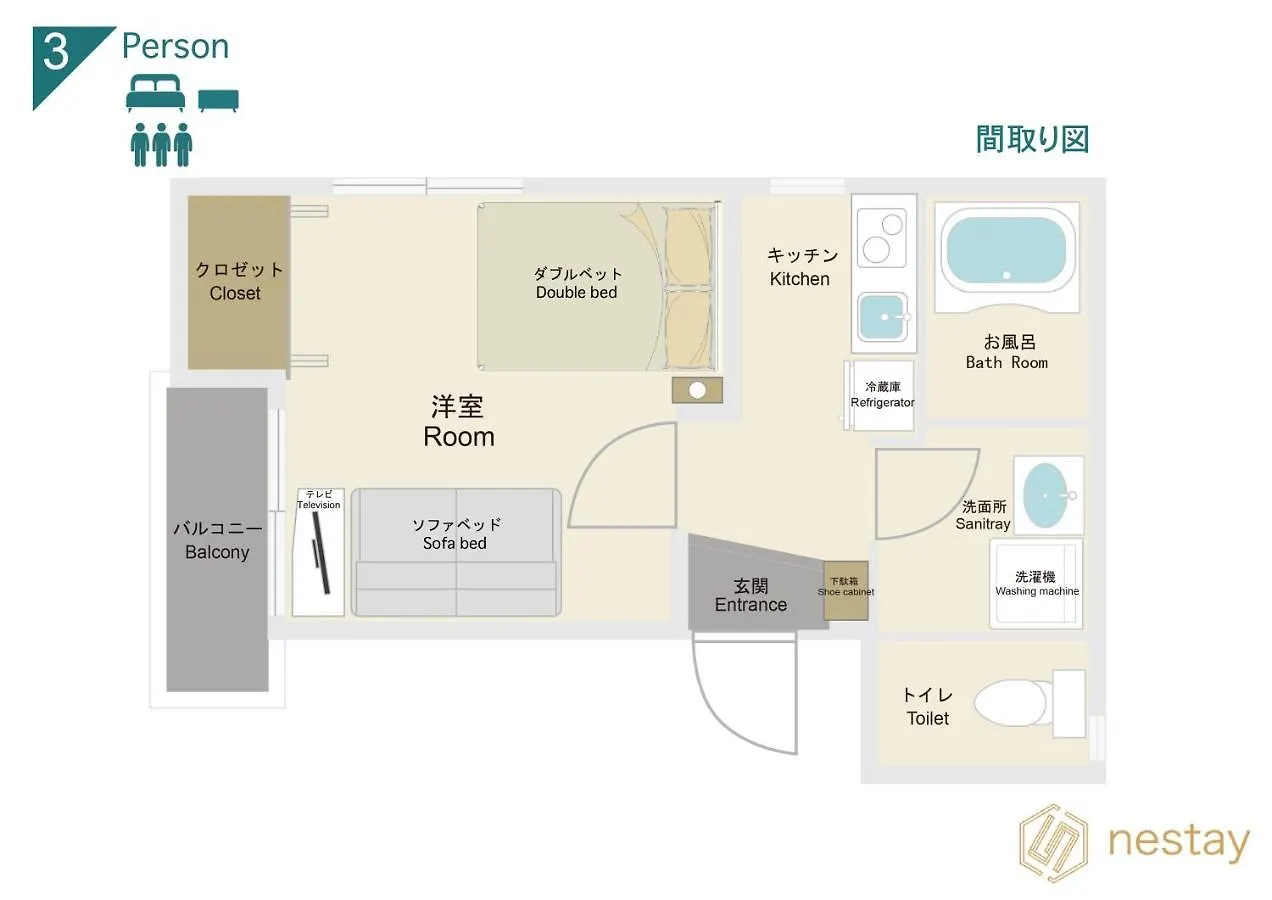 Nestay Inn Tokyo Asakusa 0*,  Japan
